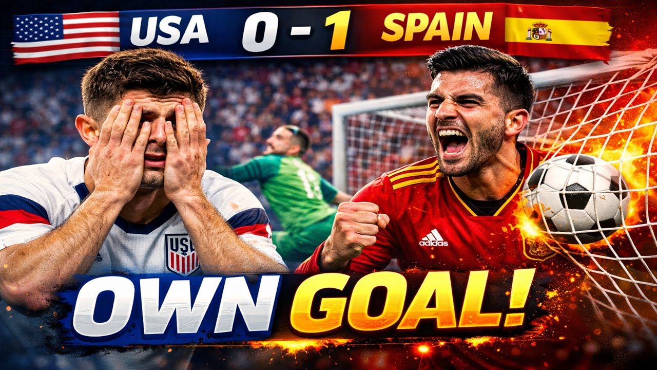 USA vs SPAIN HIGHLIGHTS | Devastating Own Goal Ends It