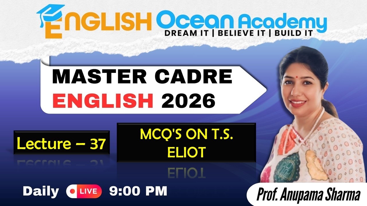 Master Cadre English Preparation | MCQ Lecture 37 | English Ocean Academy #englishbyanupamamam