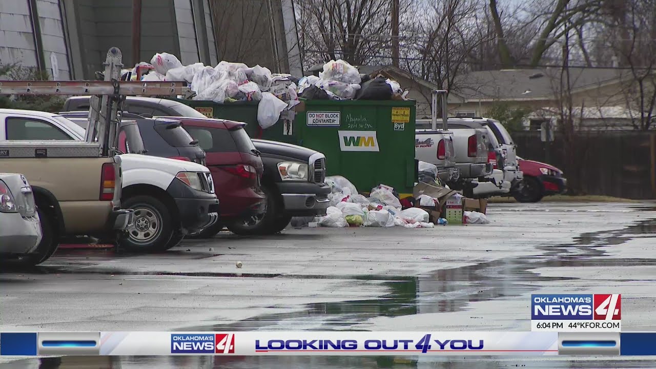 Trash piling up at local apartment complex