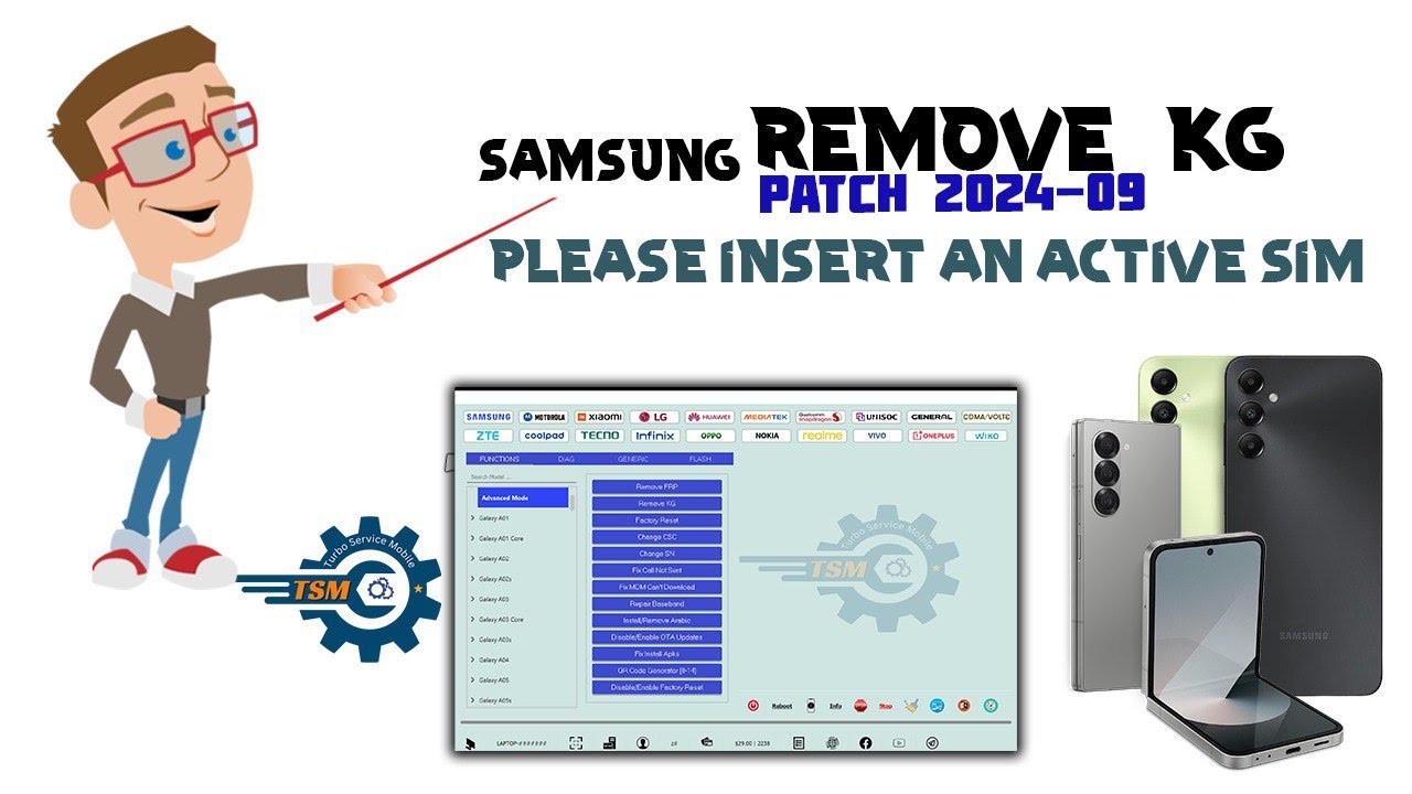 World First Remove KG Please Insert An Active SIM By TSM TOOL PRO