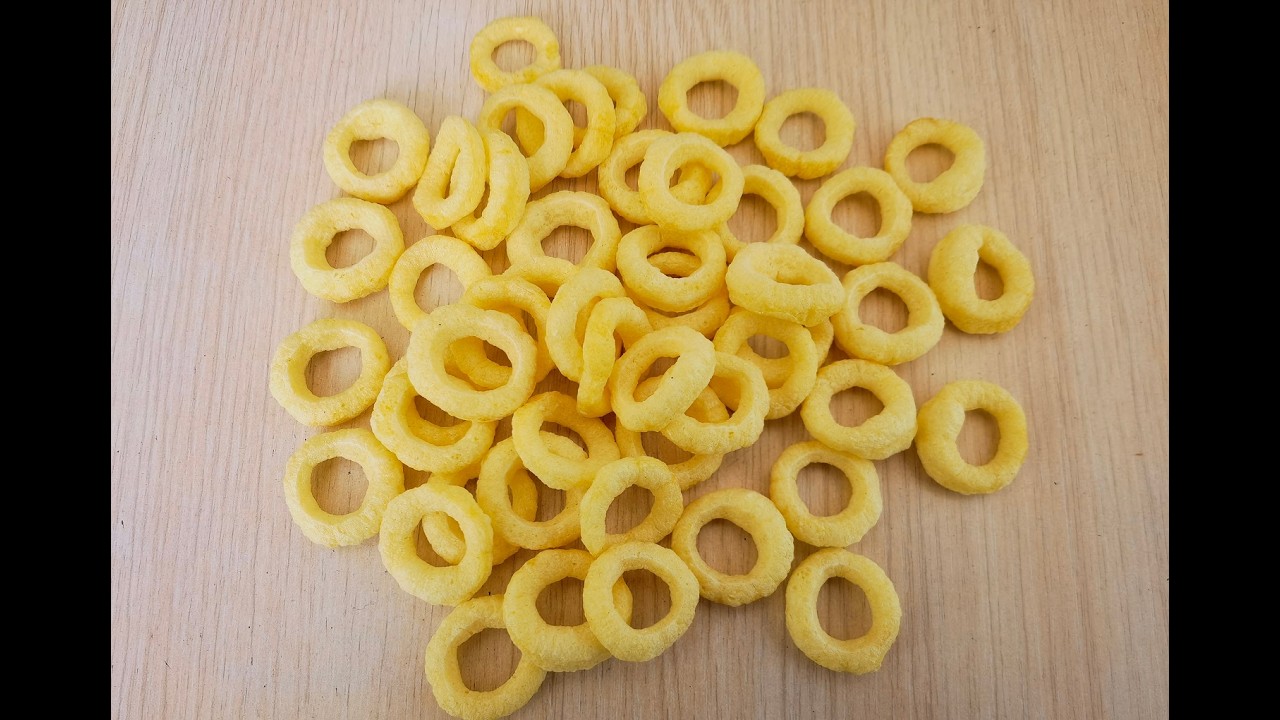 500kg Automatic Corn Ring Snacks Food Process Line#extrudermachine #snacks #twinscrewextruder