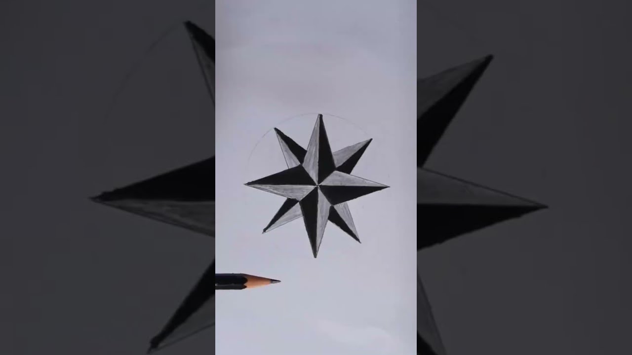 #How to draw 3d star#condsty #star#3D drawing#3D art