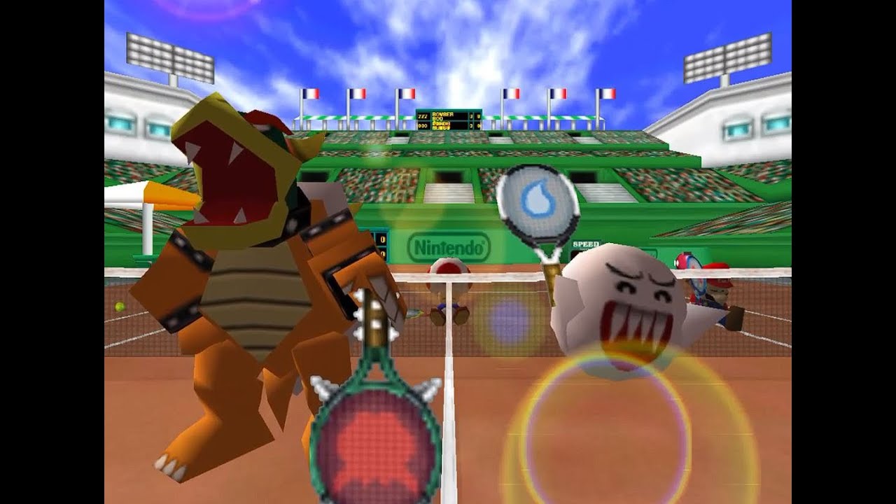 Mario Tennis 64 Doubles Moonlight Cup - Bowser and Boo