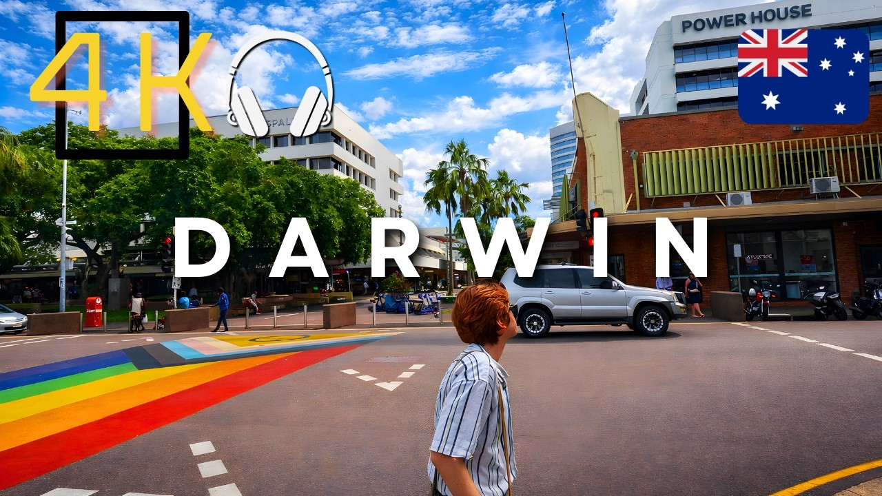 Darwin CBD Walking Tour (4K 60FPS) | Australia's Tropical Capital | 🇦🇺