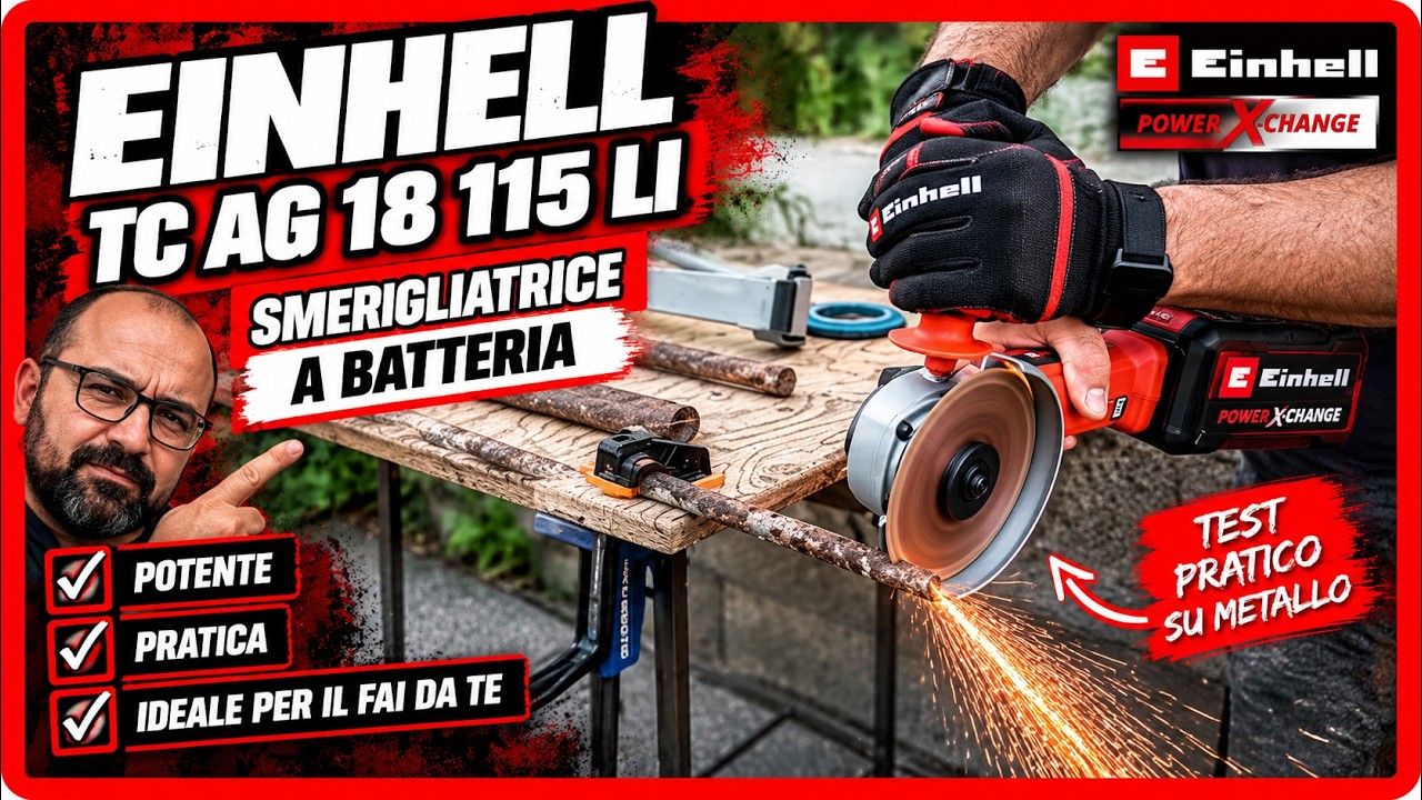 Einhell Smerigliatrice angolare a batteria TC AG 18 115 Li Power X Change #einhell