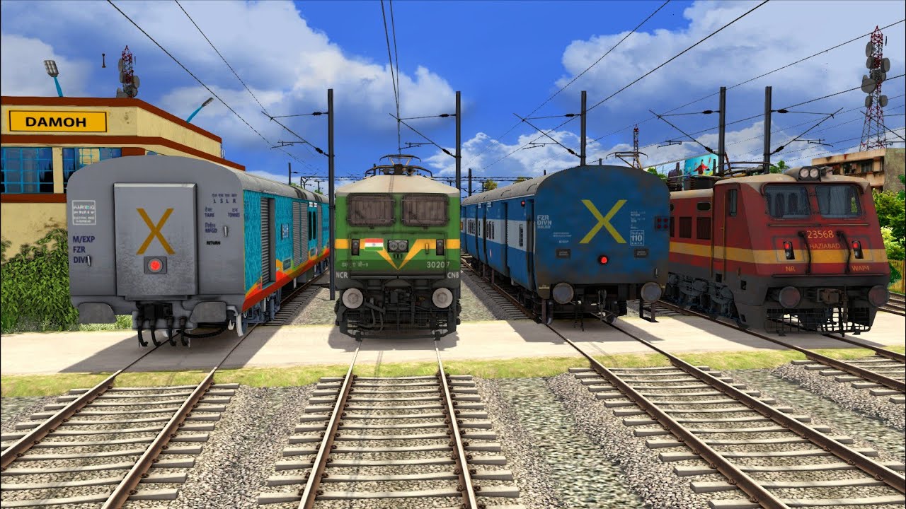 Trains Crossing at Railroad Crossing – indian railways | Level Crossing Train | Railroad Tracks