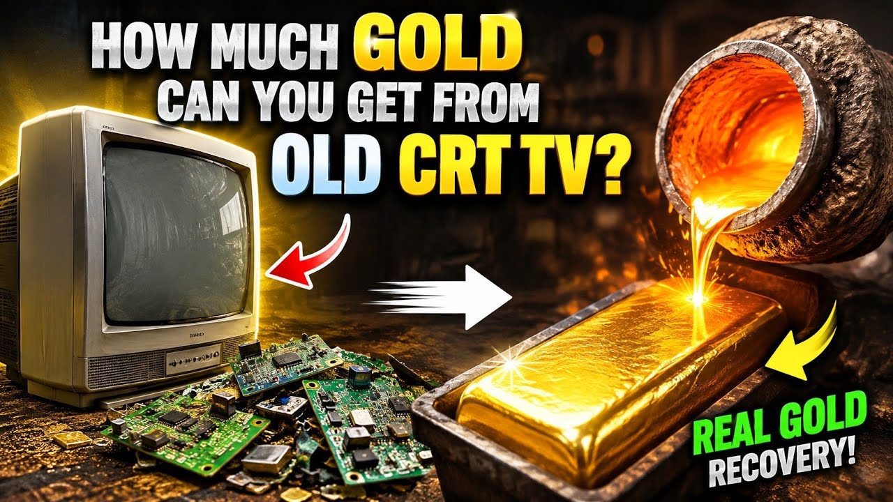 Old CRT Television IC Chips Gold And Silver  Recovery | Recover Gold And Silver From Television