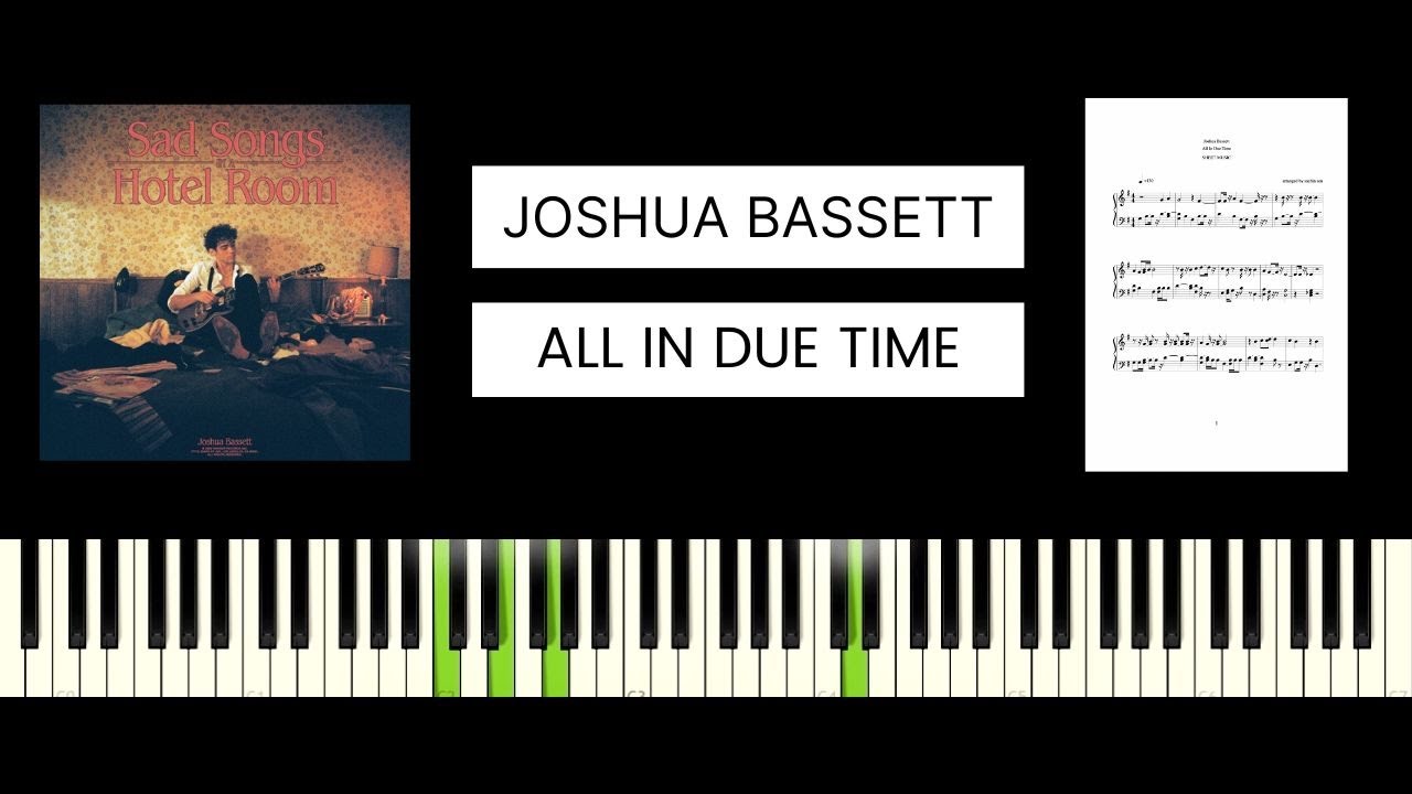 Joshua Bassett - All In Due Time (BEST PIANO TUTORIAL & COVER)