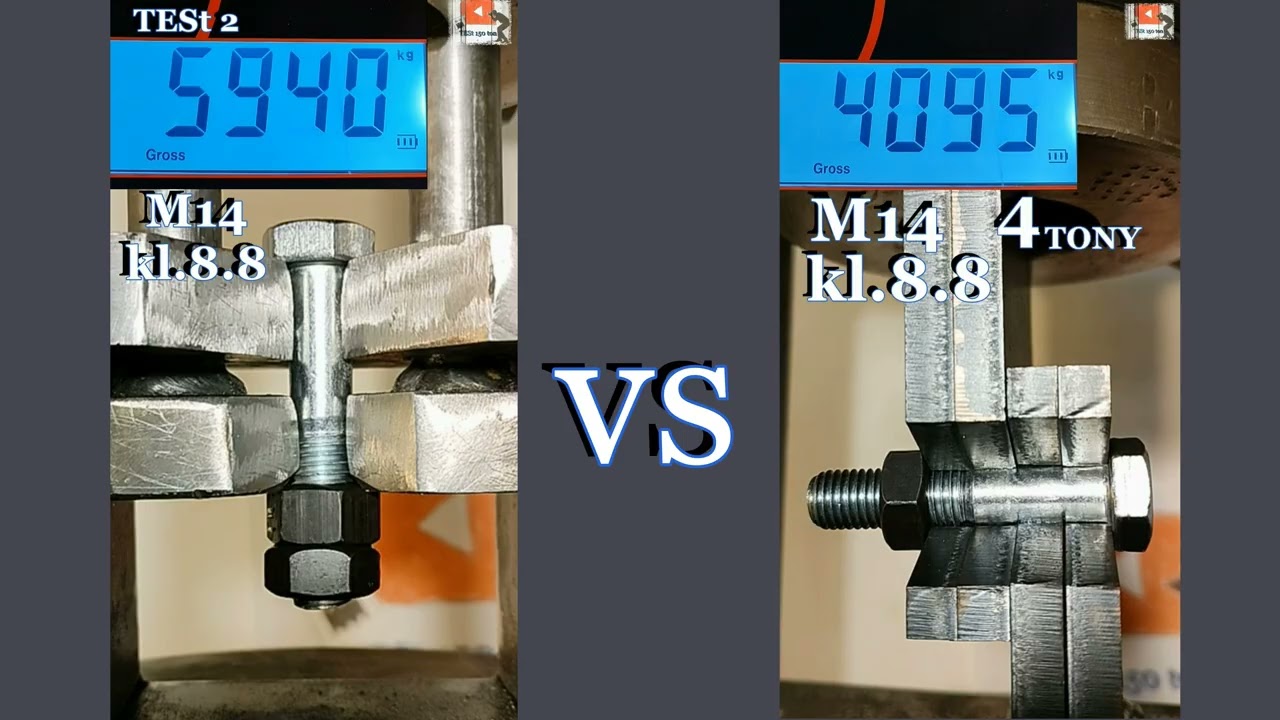 Śruby klasy 8.8 Jak mocne są? TESt na ŚCINANIE i ROZCIĄGANIE śruby M14 - to duża śruba na KLUCZ 22mm