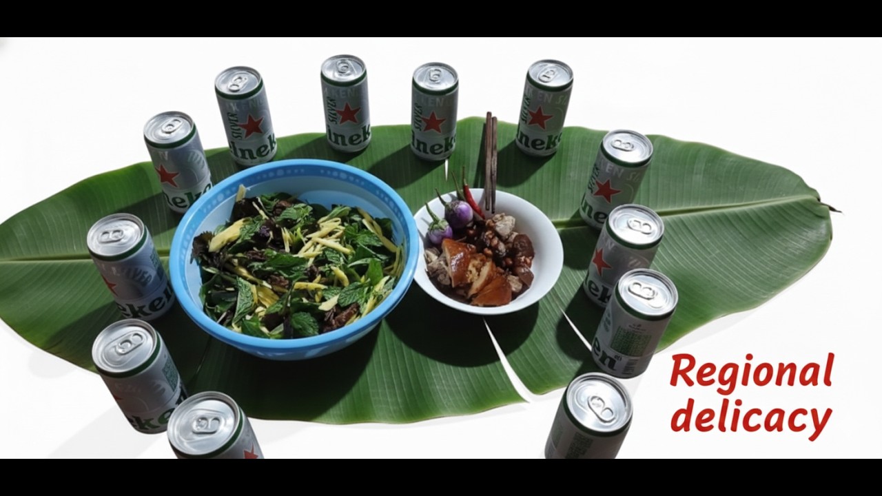 Dried One Sun Beef Salad – A Vietnamese Countryside Specialty /  Relaxing with a Local Farmer