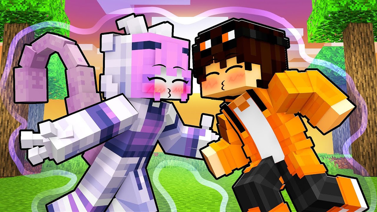 A GAROTA MEWTWO me BEIJOU no Minecraft!