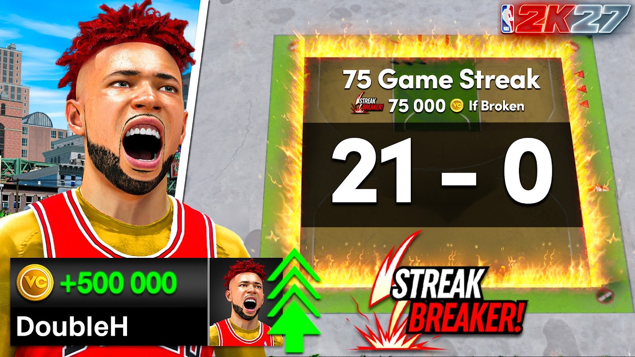 I became the #1 Streak Hunter on NBA 2K27 already... (+100,000 VC)