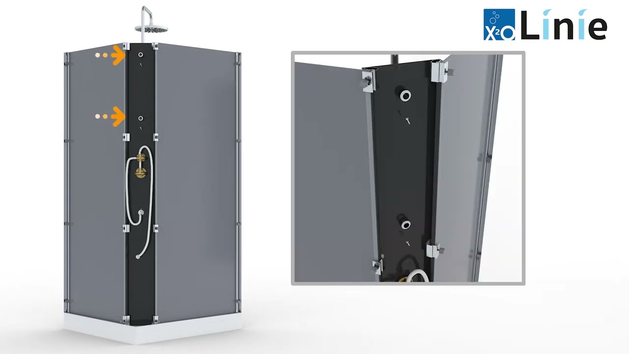 Linie - Salta - Sliding Door Shower Cabin - Installation video