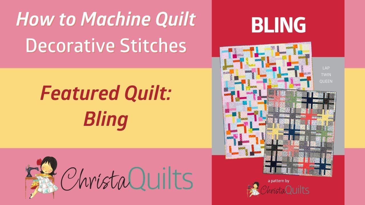 How to Quilt Decorative Stitches on Bling Quilt