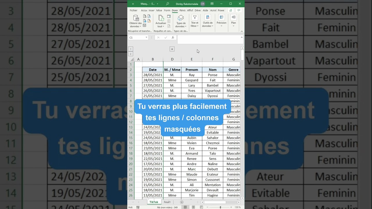 Masquer des colonnes comme un pro 💪 | Astuce Excel