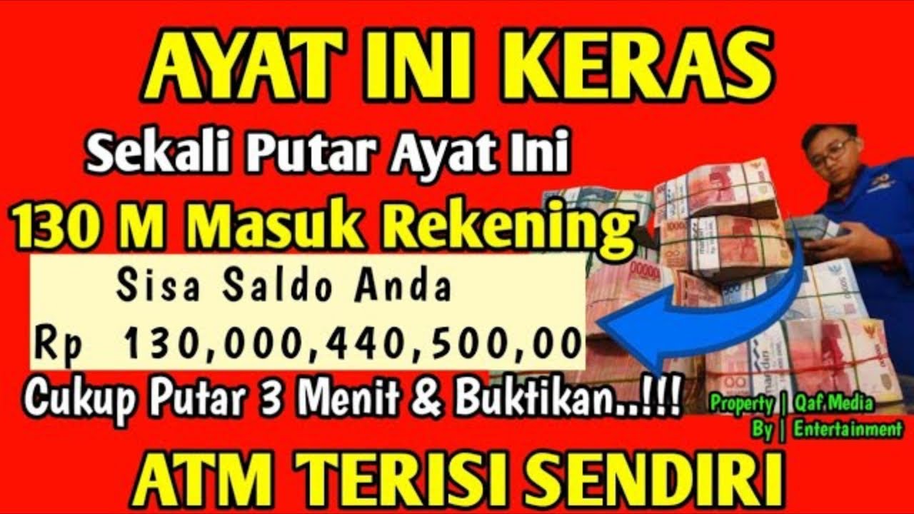 🔴 ANDA TIDAK USAH PANIK❗ HABIS NONTON VIDEO INI ATM TERISI SENDIRI DENGAN BERKAH AYAT INI