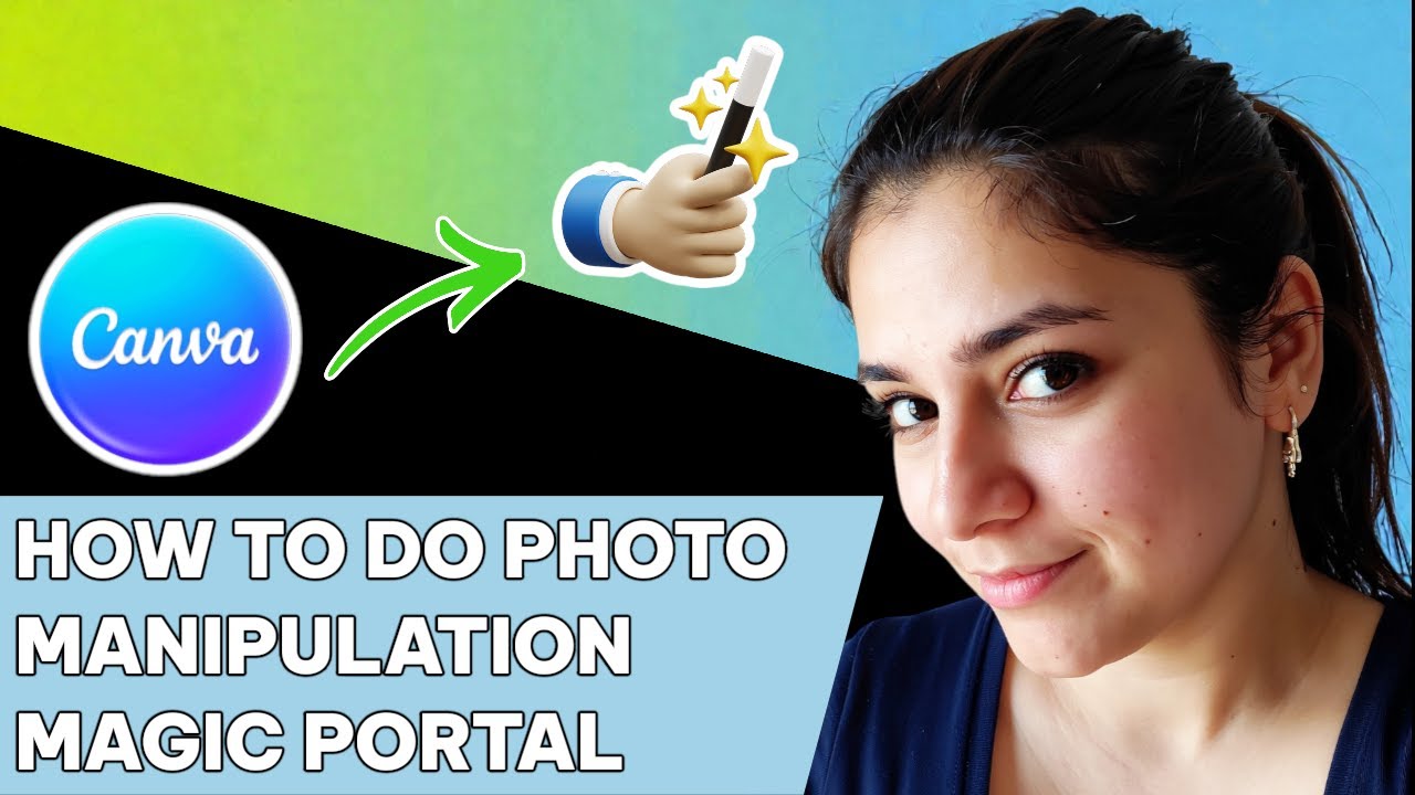 How to do photo manipulation magic portal in Canva