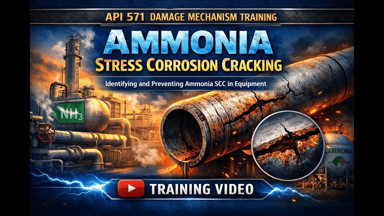 Ammonia Stress Corrosion Cracking||API571||Damage mechanism#welding #inspection #api #eddycurrent