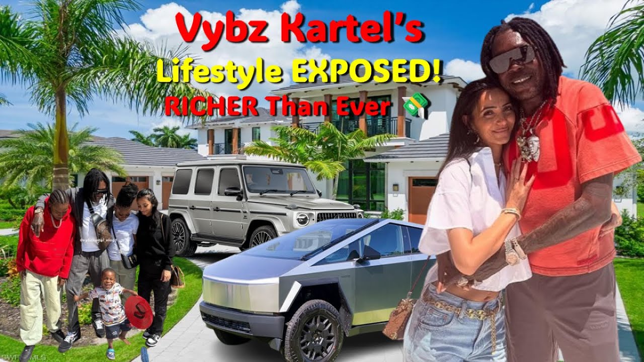 Внутри империи Vybz Kartel 2025 года: пуленепробиваемый G-Wagon, Cybertruck для невесты, особняки...