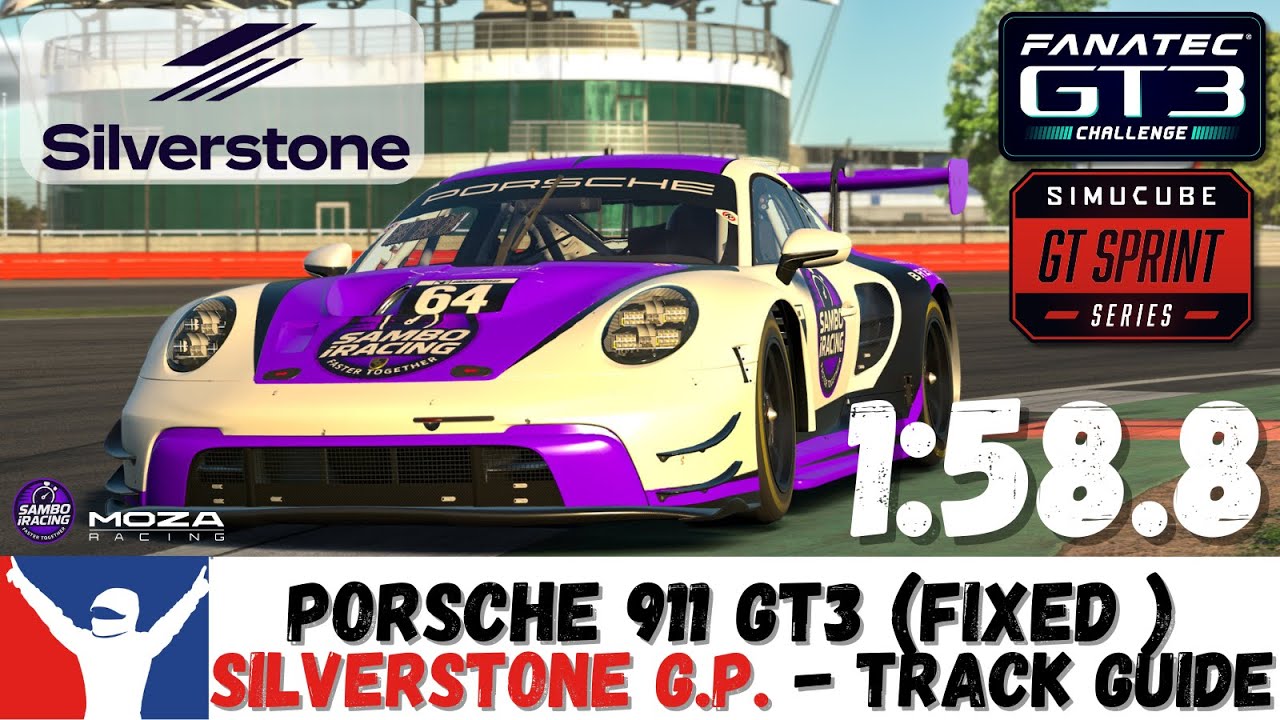 iRacing Porsche 911 R GT3 Silverstone Guide - 1:58.8 - GT3 Silverstone Grand Prix Track Guide