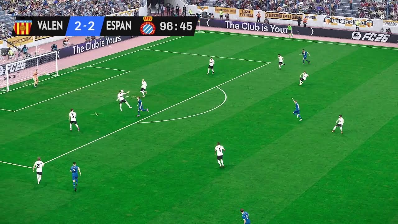 Valencia vs Espanyol En Vivo LaLiga 2026 Simulación PES 2021