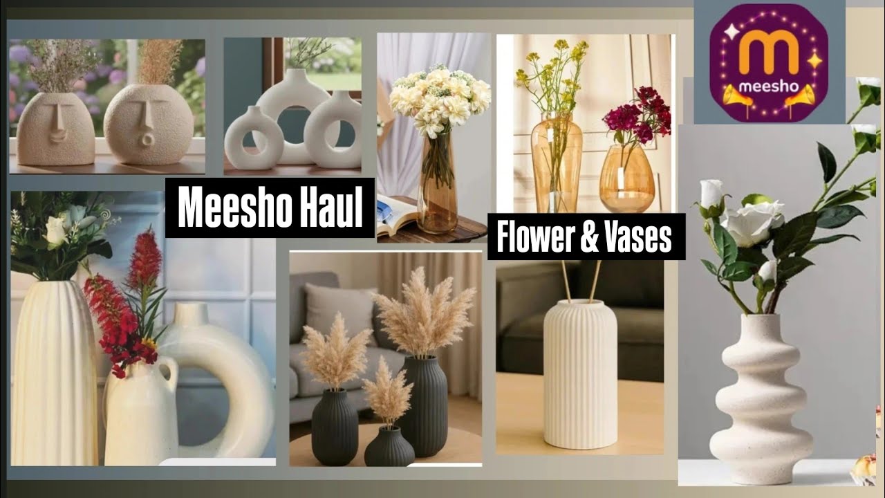 Meesho haul| home decor haul| flowers & vases collection 