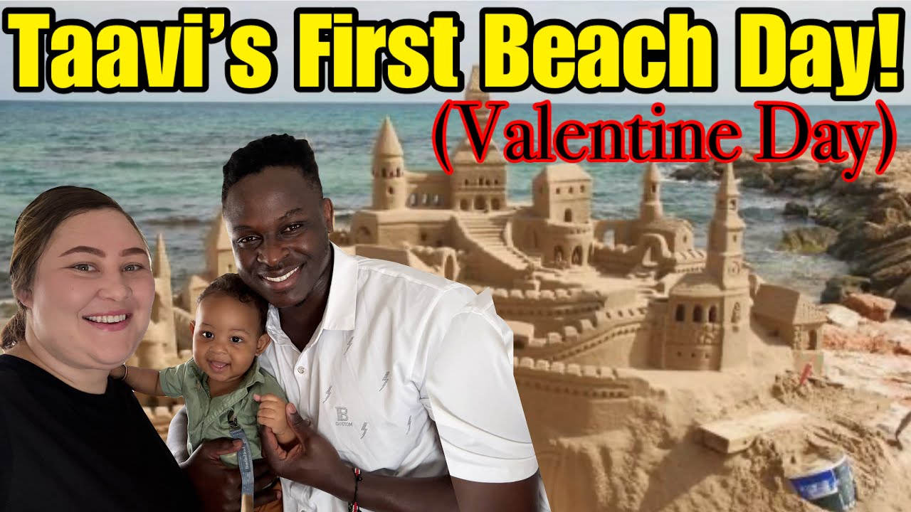 🏖️Taavi’s First Beach Day | Valentines Day | Travel |Vlog| Vacation| DITL| Love |The Bichanga Family