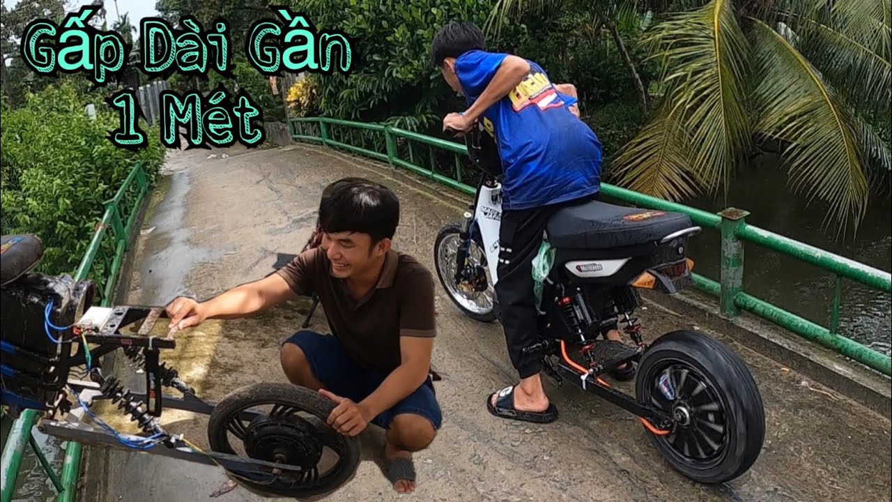 Review ''Xe Đạp Điện Độ'' Cap Bánh Qs 1k5 Asama Yybang Gấp Dài Gần 1 Mét Quấn Băng Keo Cực Tiếu