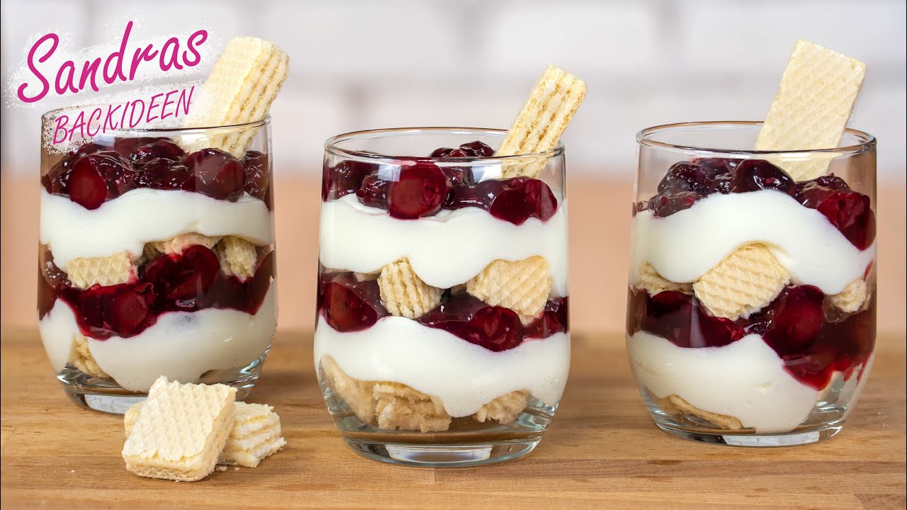 Kirschdessert mit Paradiescreme | Weihnachtsdessert | Silvesterdessert