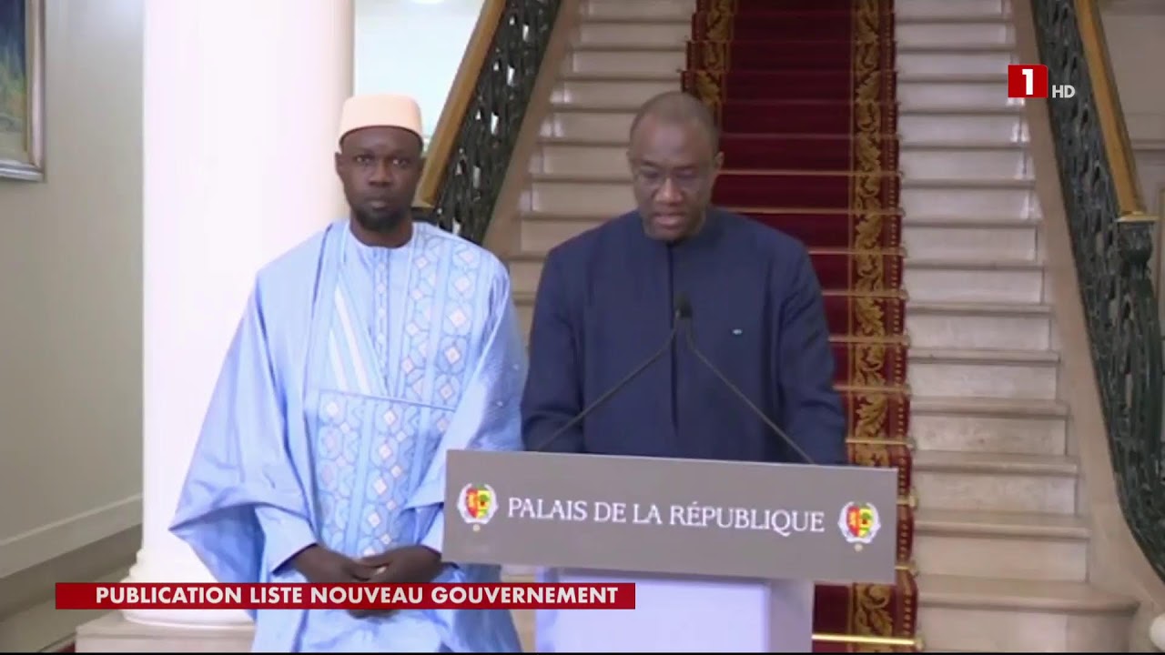 NOUVEAU GOUVERNEMENT DU SENEGAL : LA LISTE COMPLETE - VENDREDI 05 AVRIL 2024