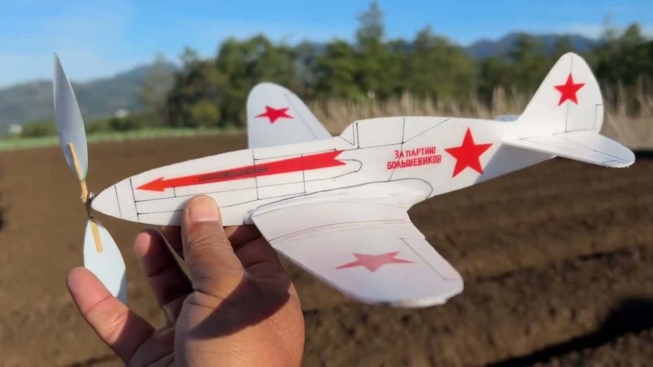 How To Trimming No-Cal Rubber Powered MIG-3 foamplane