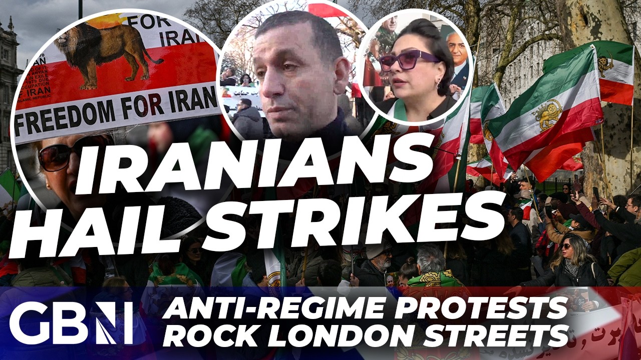 WATCH: Iranians CELEBRATE Trump US-Israel strikes on Iran as London marches slam regime | Latest