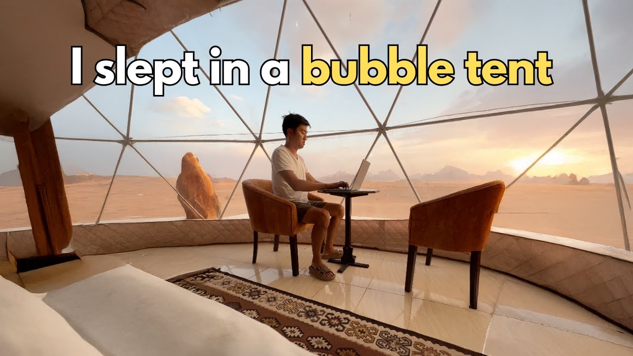 I slept in a bubble tent in Wadi Rum , Jordan!