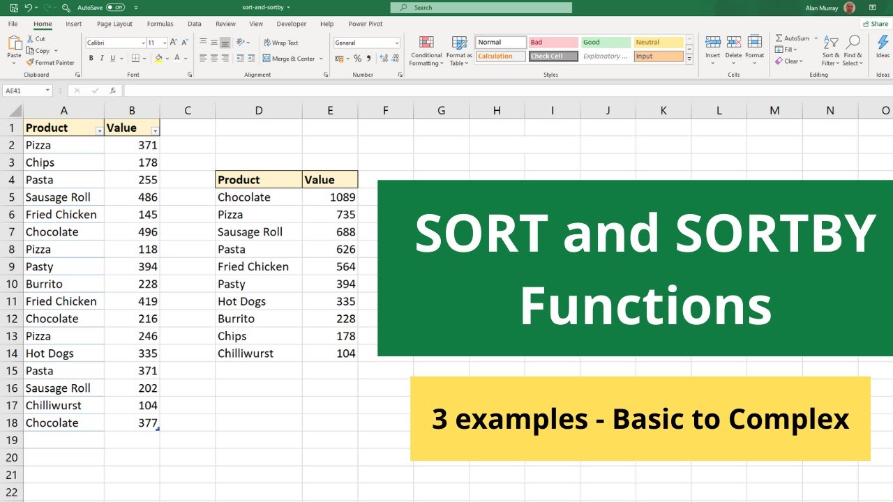 Функции сортировки и сортировки по Excel — 3 примера формул сортировки в Excel