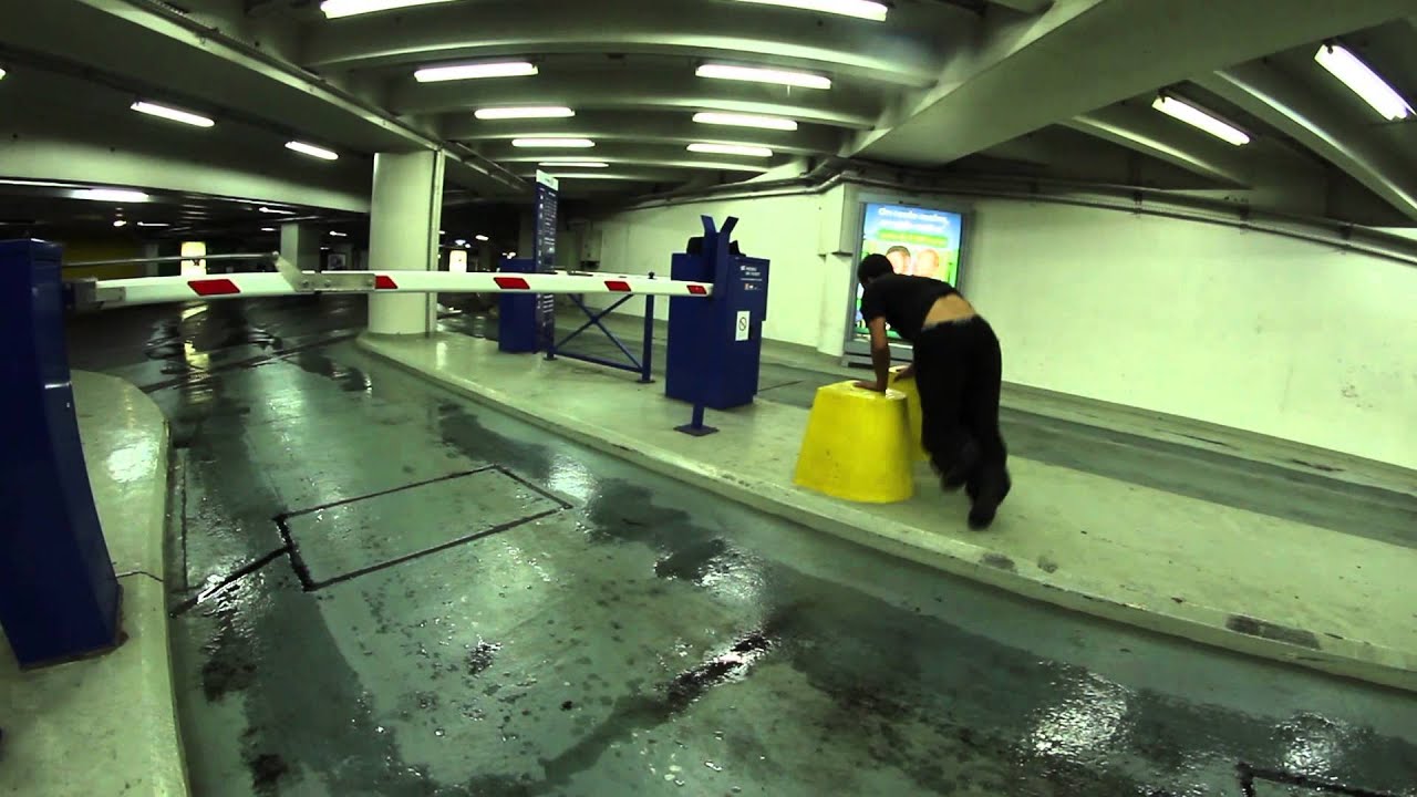 Raining a lot so training a lot in a parking lot