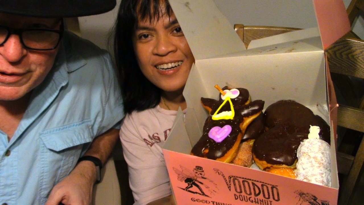 ASMR Eating Voodoo Donuts with husband Michael Soothing ASMR