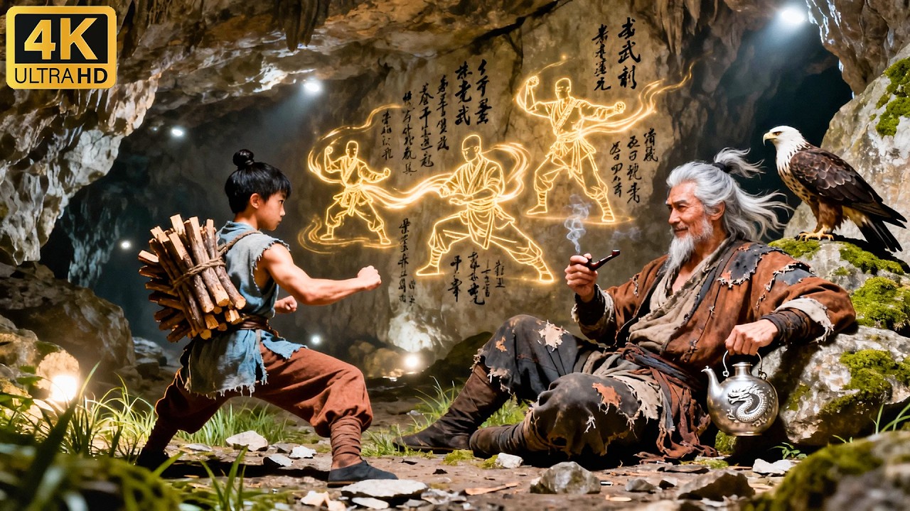 廢柴小夥上山砍柴誤入神秘山洞，竟遇見隱士高手，從此扭轉乾坤#武侠片 #激战 #学武#动作#仙侠#逆袭#武俠片 #學武#動作 #仙俠