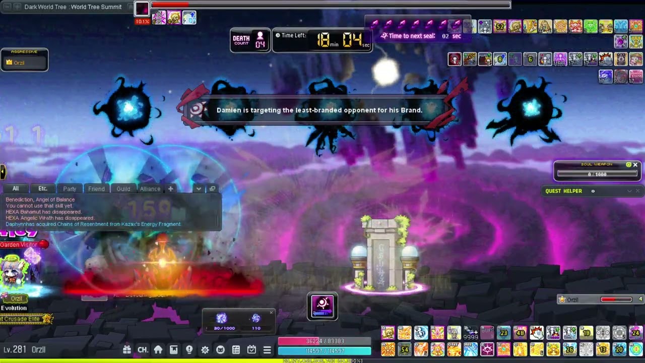 [Hard Damien] still most annoying boss, almost there. Forgot this is w/o [Sparkling Red Star Potion]