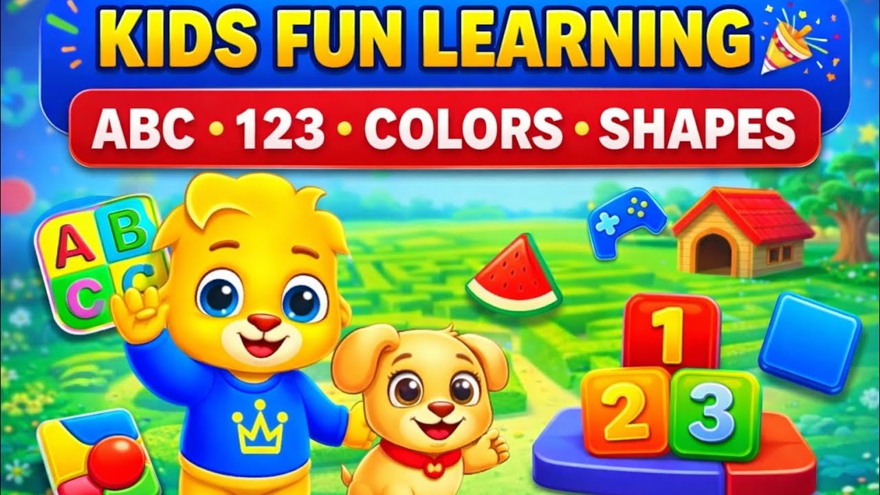 Kids Learning Game 🎮 | Fun Preschool Activities for Toddlers 👶 | ABC, Colors, Shapes & Numbers