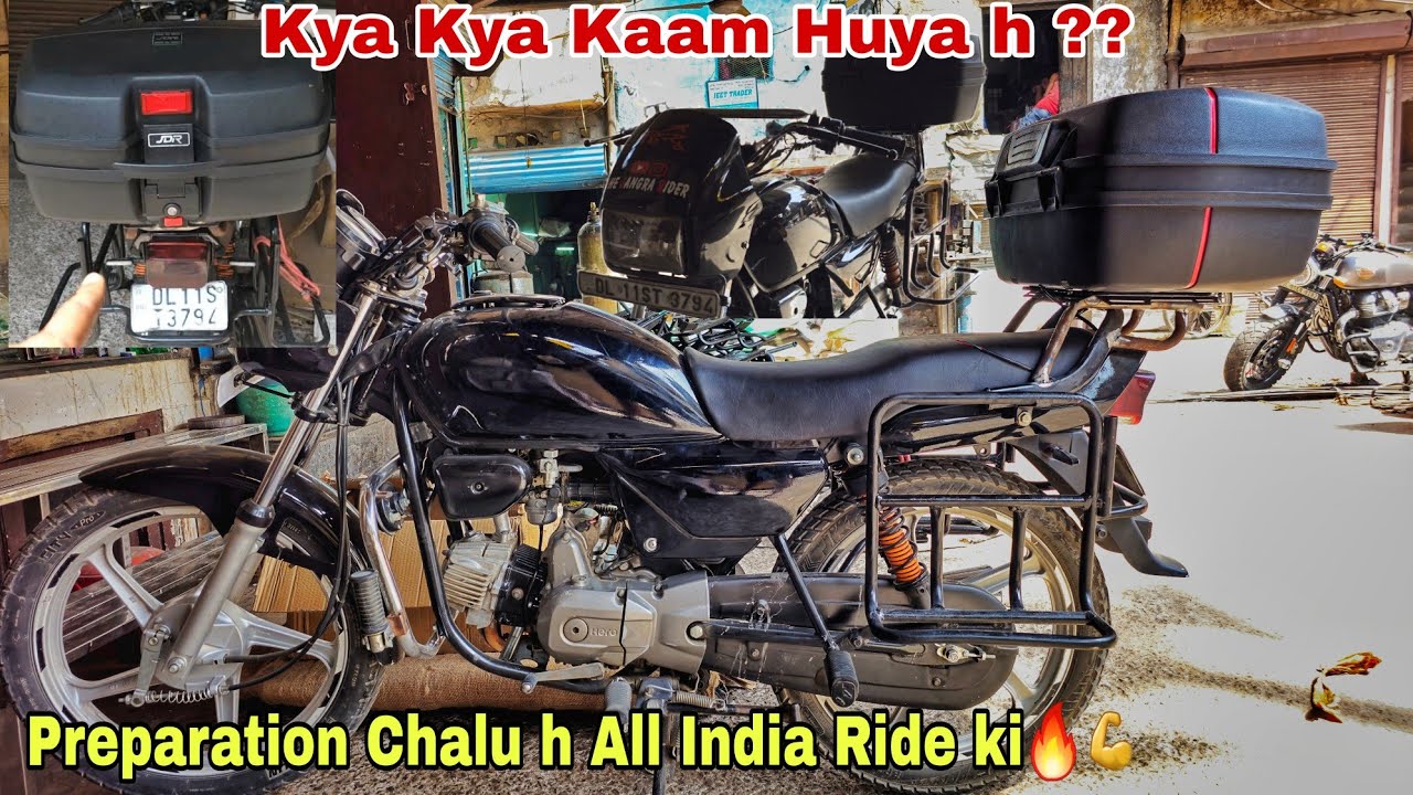 All India Ride Preparation 2023 | Long ride on 100cc bike | Touring Modification on Splendor Plus