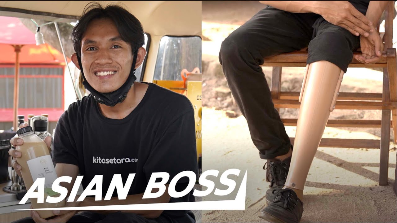 This Indonesian Barista Runs a Cafe On One Leg | EVERYDAY BOSSES #55