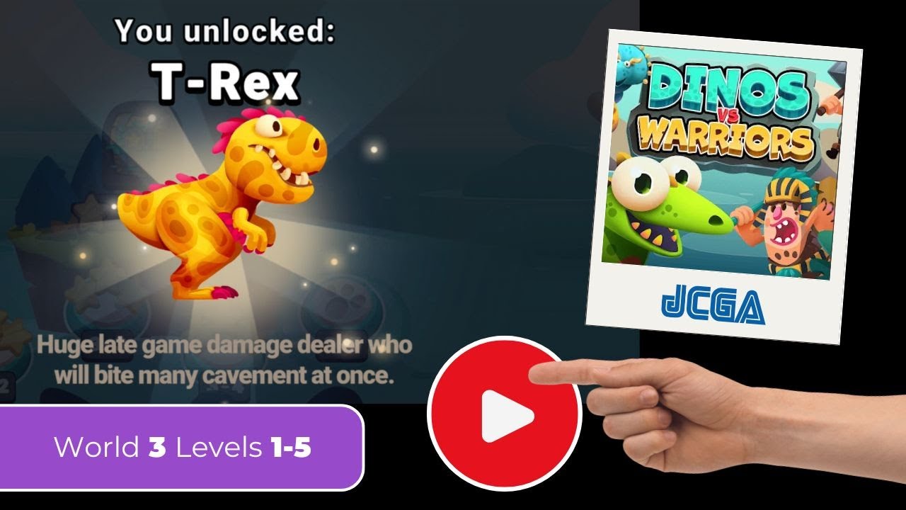 Episode 3: REXY JOINS THE PARTY!! Dinos vs warriors World 3 Levels 1-5