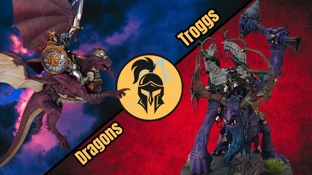 Age of Sigmar 4th Edition: Stormcast vs Gloomspite: Flock of Dragons vs Trugg and the Troggherd!!