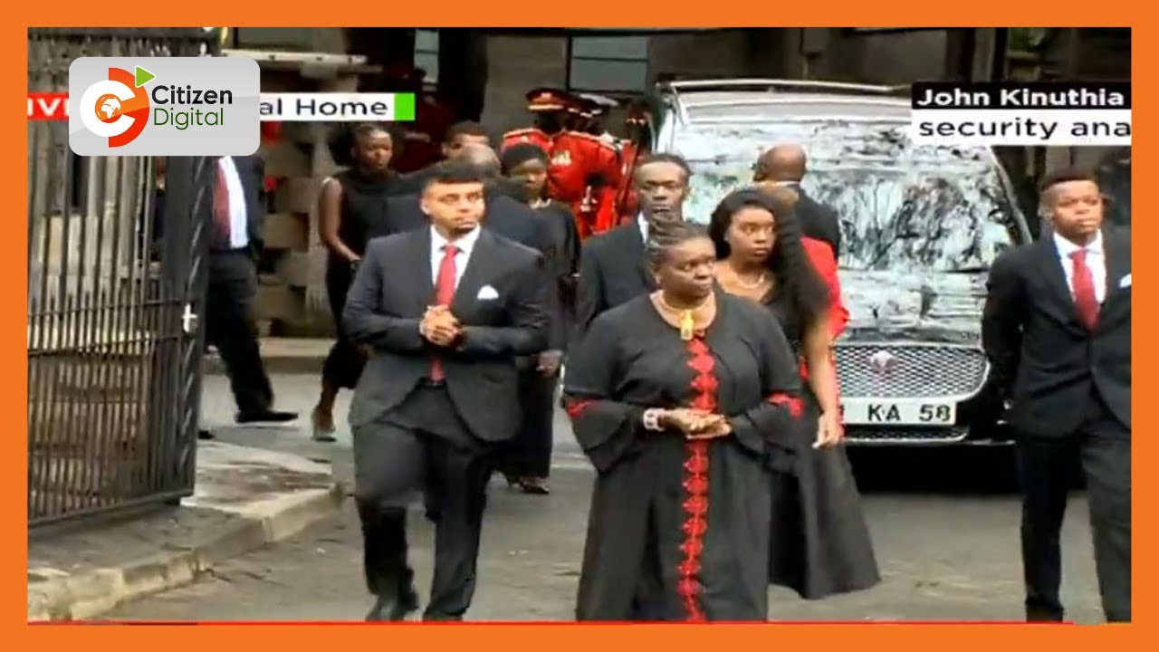 Family of late President Mwai Kibaki leaves Lee Funeral Home after viewing the body