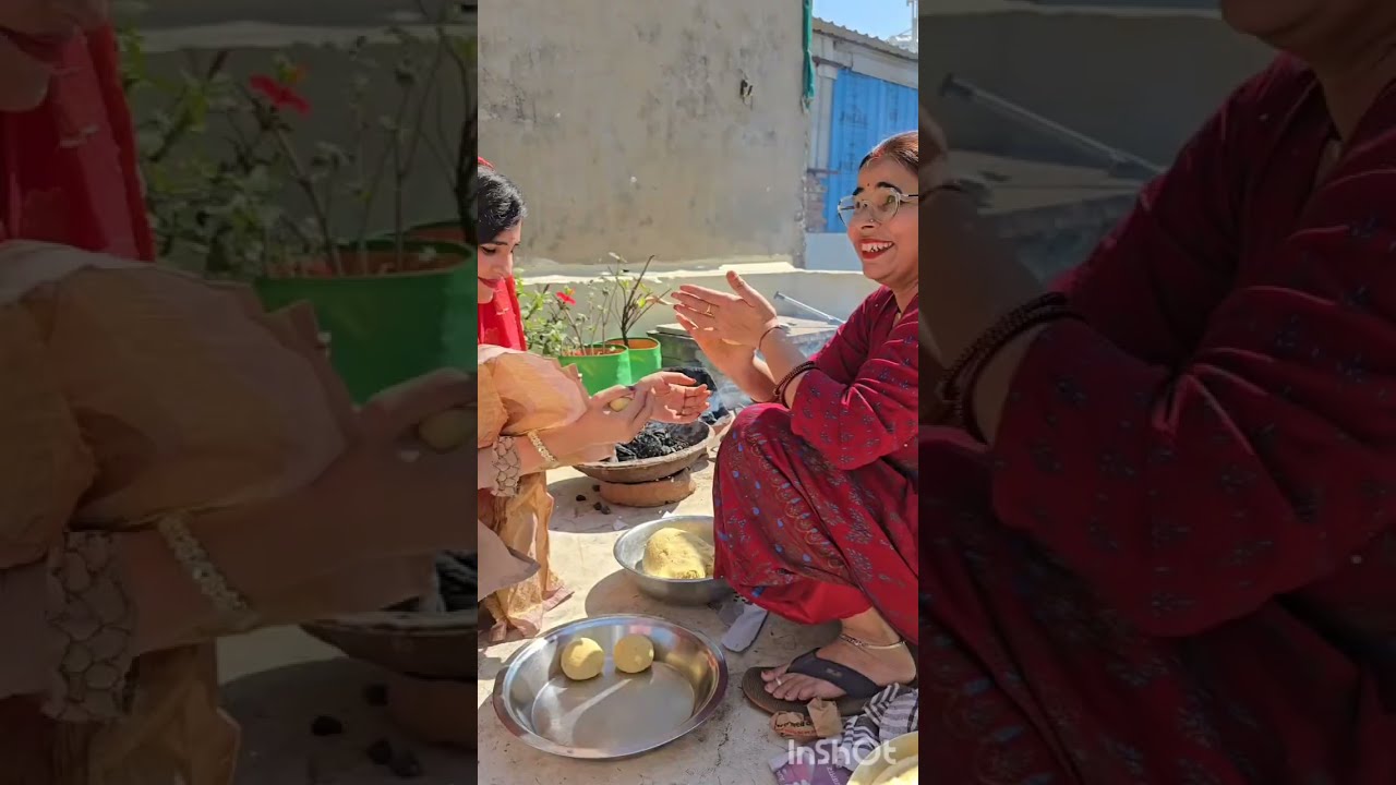 मैने बोला मुझे तो नहीं आती ऐसे , मम्मी बोली बनाएगी तभी तो सीखेगी।😅 Chulhe ka khana।