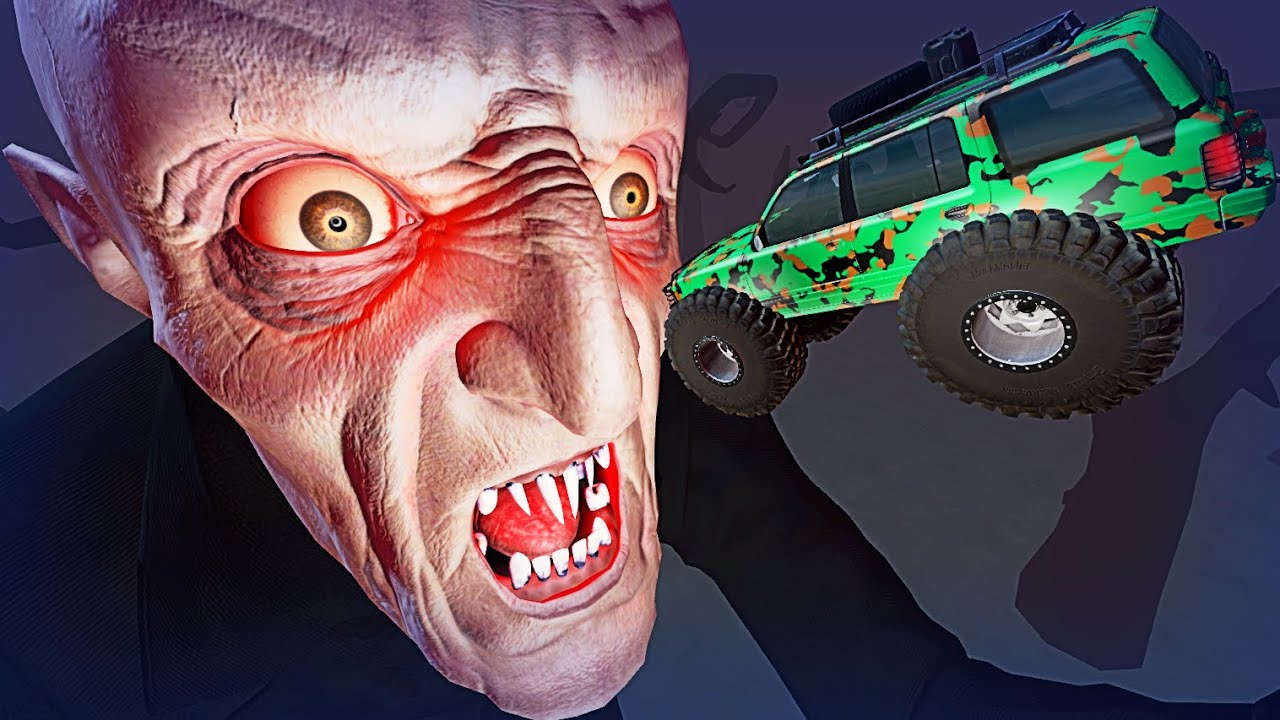 BeamNG.drive - Cars Jumping into Mouth of Thirsty VAMPIRE