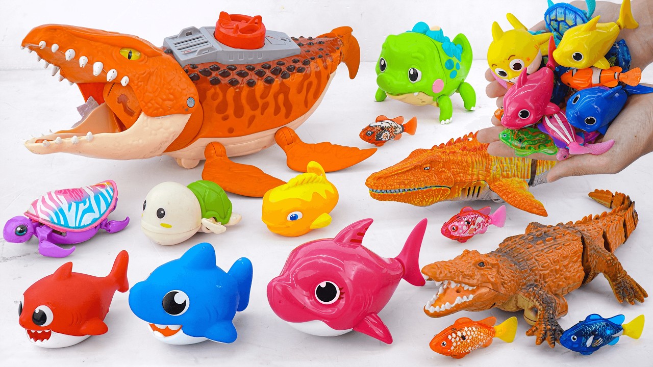 Toy asmr 🐳 ZC Aquatic Mosasaurus + Zuru Robo Fish Aquarium Playset ASMR | Satisfying with Unboxing
