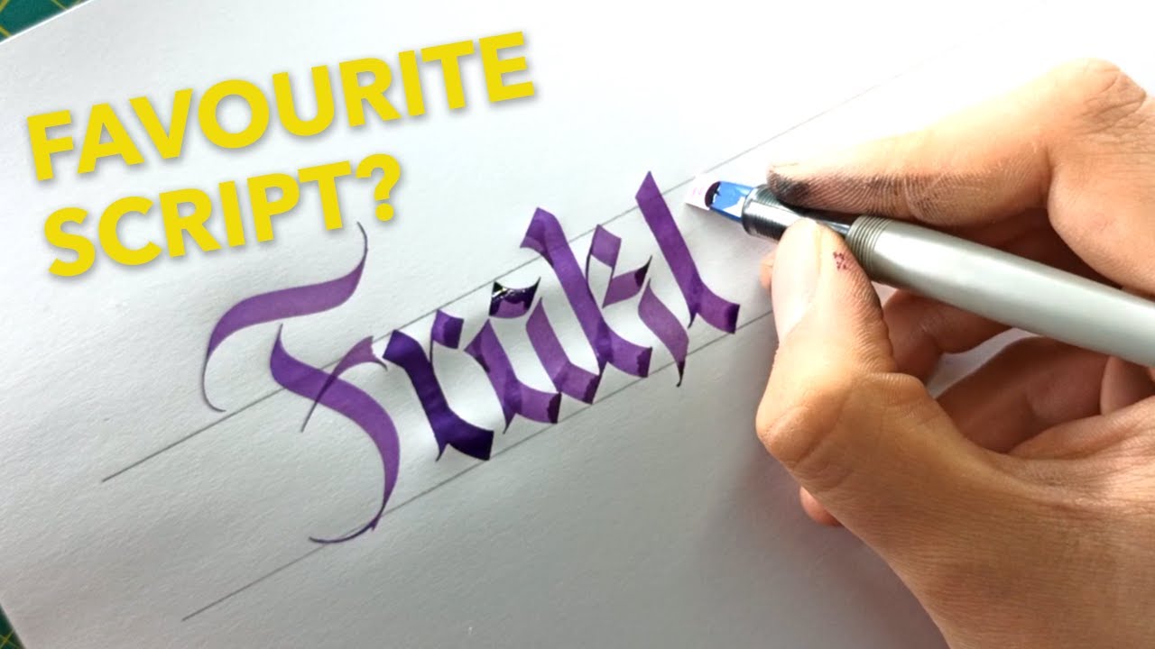 10 CALLIGRAPHERS WRITING THEIR FAVOURITE CALLIGRAPHY SCRIPT