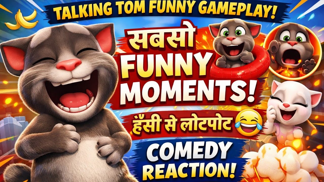 Is video me aap dekhenge Talking Tom Funny Gameplay jisme Talking Tom ke sabse funny moments, comedy