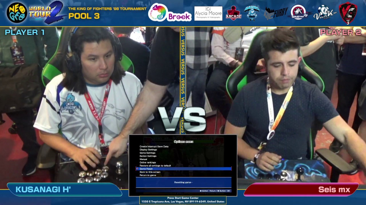 Kusanagi H' vs Seis mx - KOF '98 Neo Geo World Tour Season 2 Las Vegas Stop Pools
